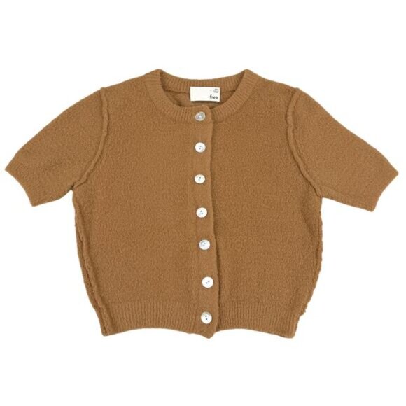 WILFRED FREE Aritzia Novalie Cropped Cardigan in Amber Earth Sz XXS - Picture 2 of 5